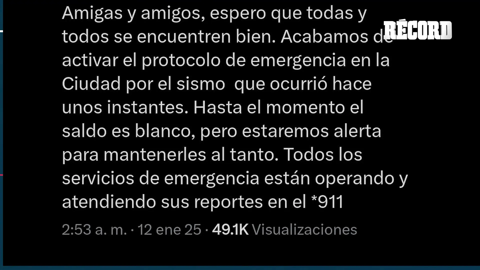 Servicios de emergencia en acción