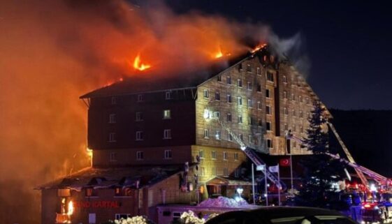Incendio en el hotel Kartalkaya en Turquía