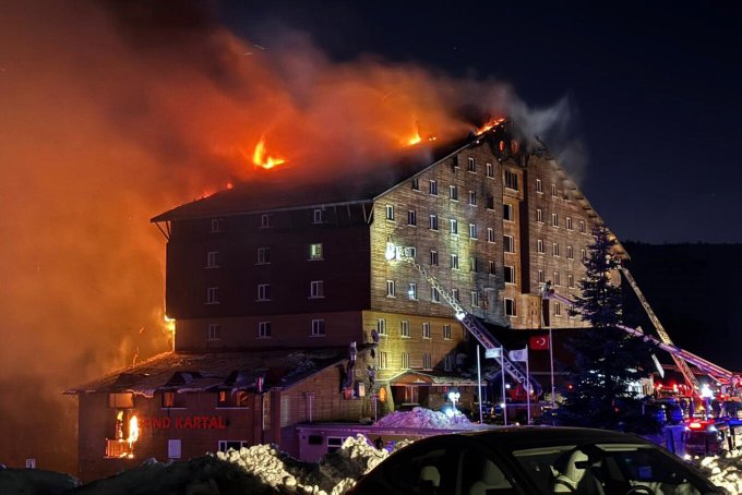 Incendio en el hotel Kartalkaya en Turquía