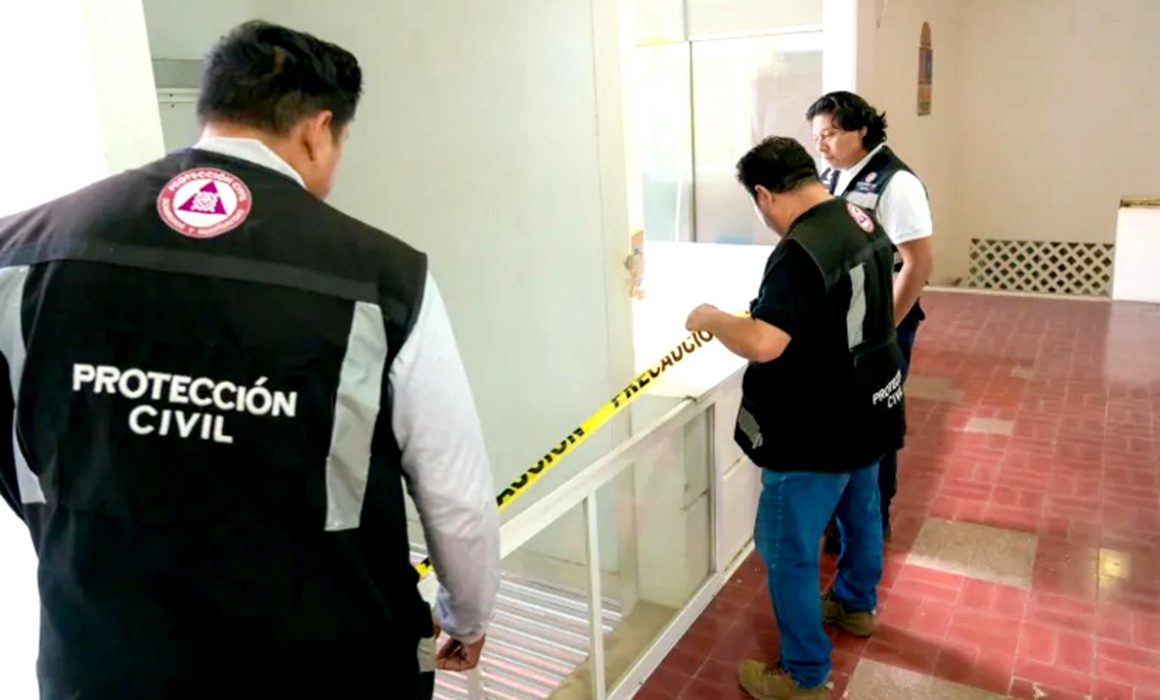 Accidente en elevador del ayuntamiento de Cozumel