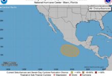 Disturbio tropical frente a costas del pacífico Mexicano