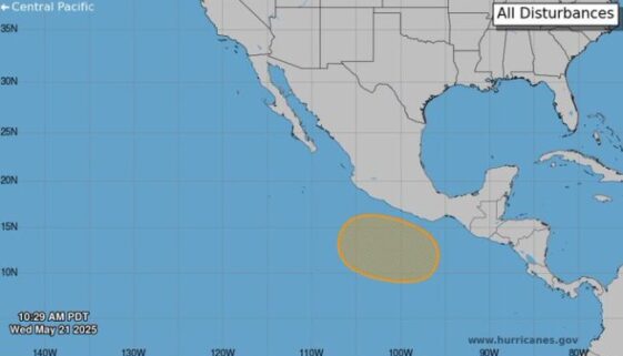 Disturbio tropical frente a costas del pacífico Mexicano