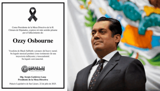 El Presidente de la Cámara de Diputados lamenta profundamente el fallecimiento de John Michael #Ozzy Osbourne,