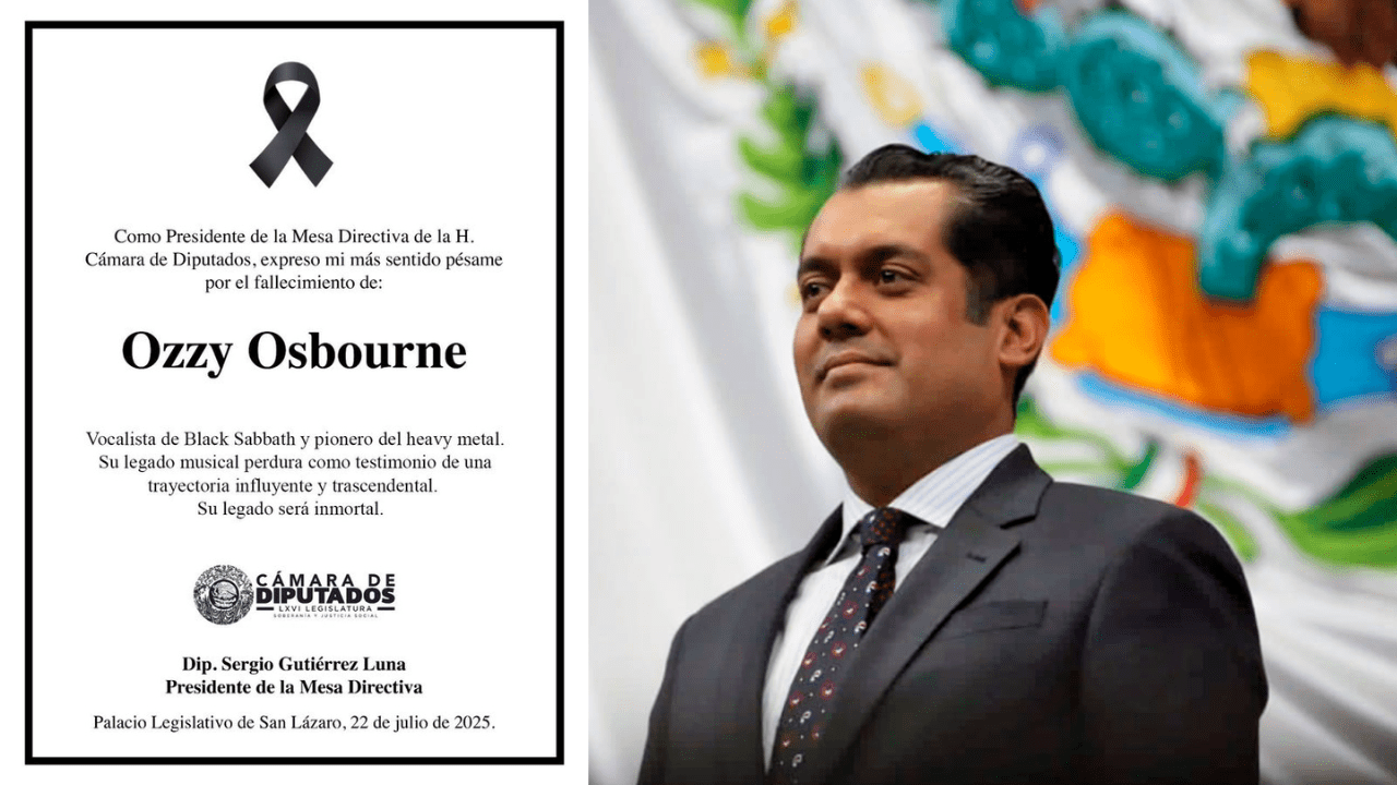 El Presidente de la Cámara de Diputados lamenta profundamente el fallecimiento de John Michael #Ozzy Osbourne,