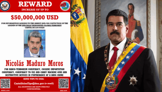 50 millones de dólares la recompensa por la captura de Nicolás Maduro